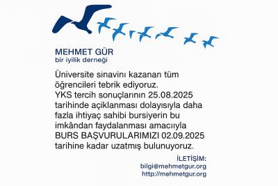 2025-26 Burs Duyurusu